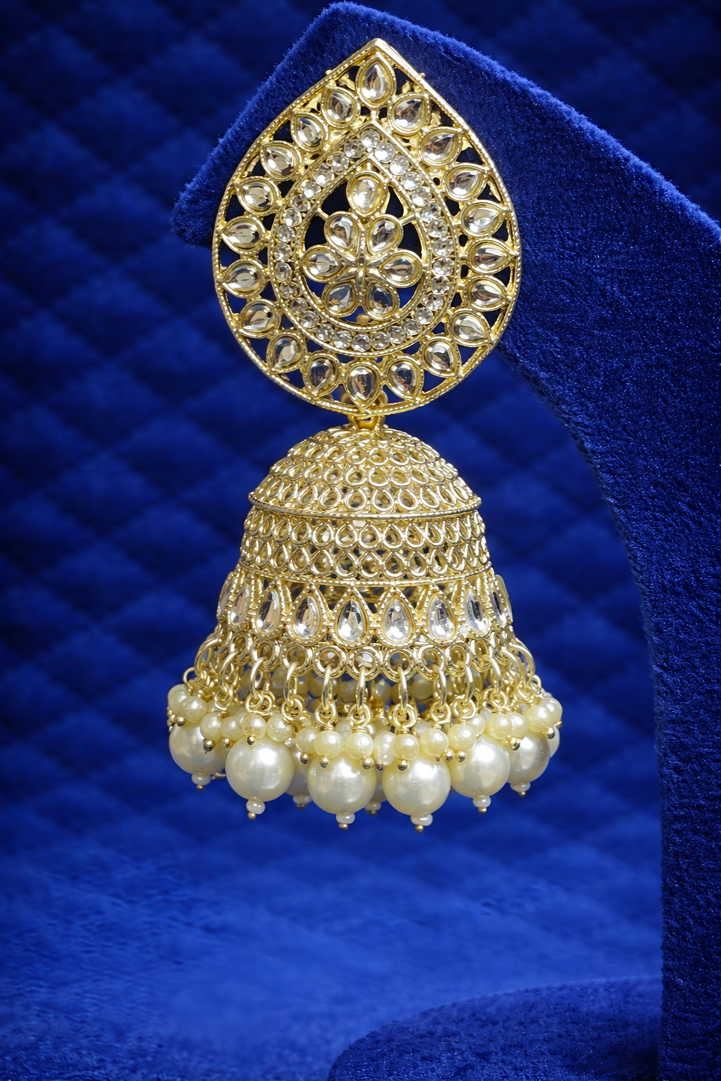 Traditional Gold Plated Pearl Jhumka Earrings (EAR5)