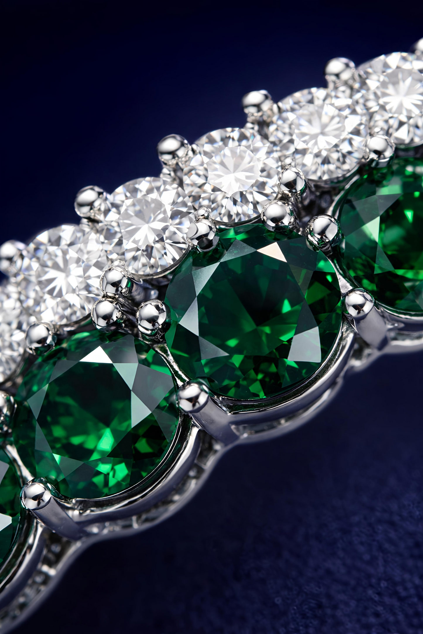 Royal Emerald Green Bracelet with Crystal Detailing (BAR4)