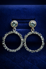 Elegant Crystal Hoop Drop Earrings (EAR10)