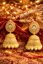 Traditional Gold Plated Pearl Jhumka Earrings (EAR5)