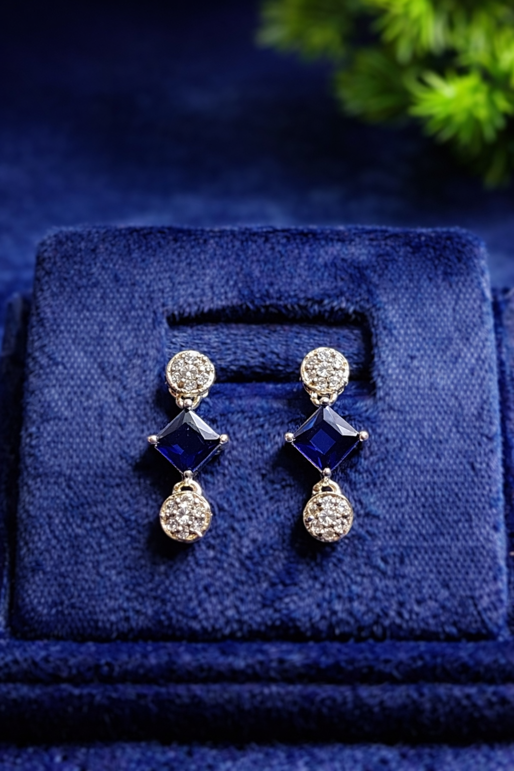 Royal Blue Stone Jewellery Combo Set for Women (MAN25)