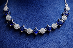 Royal Blue Stone Jewellery Combo Set for Women (MAN25)
