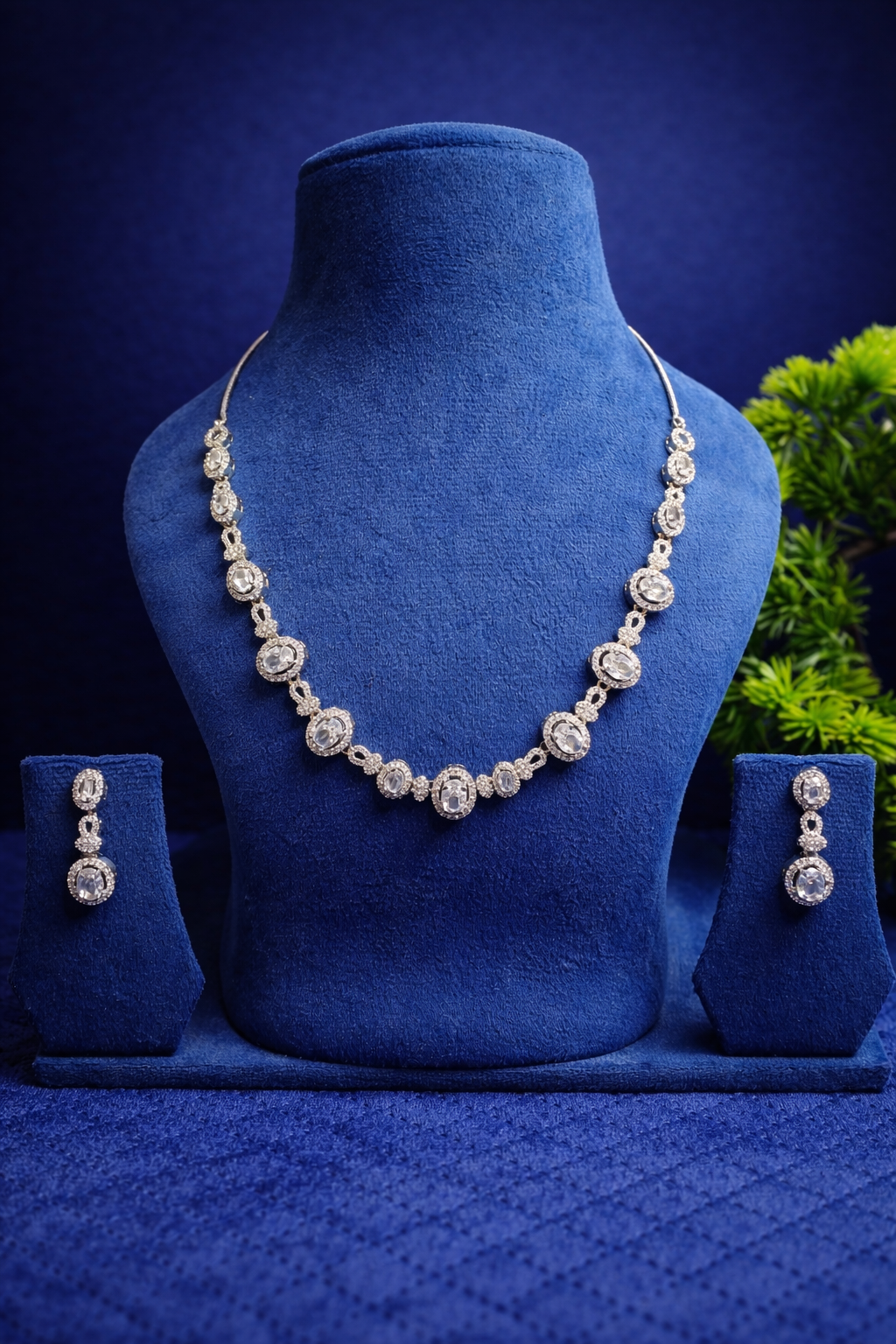 Elegant American Diamond Necklace Set (MAN18)