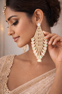 Elegant Crystal Tassel Drop Earrings for Women (EAR1)