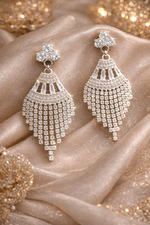 Elegant Crystal Fringe Chandbali Earrings (EAR2)