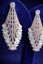 Luxury Crystal Fan Drop Earrings for Women (EAR7)