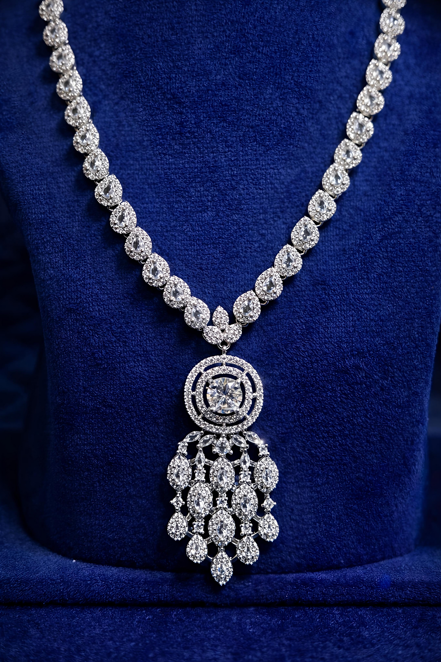Luxury American Diamond Necklace Set (MAN01)
