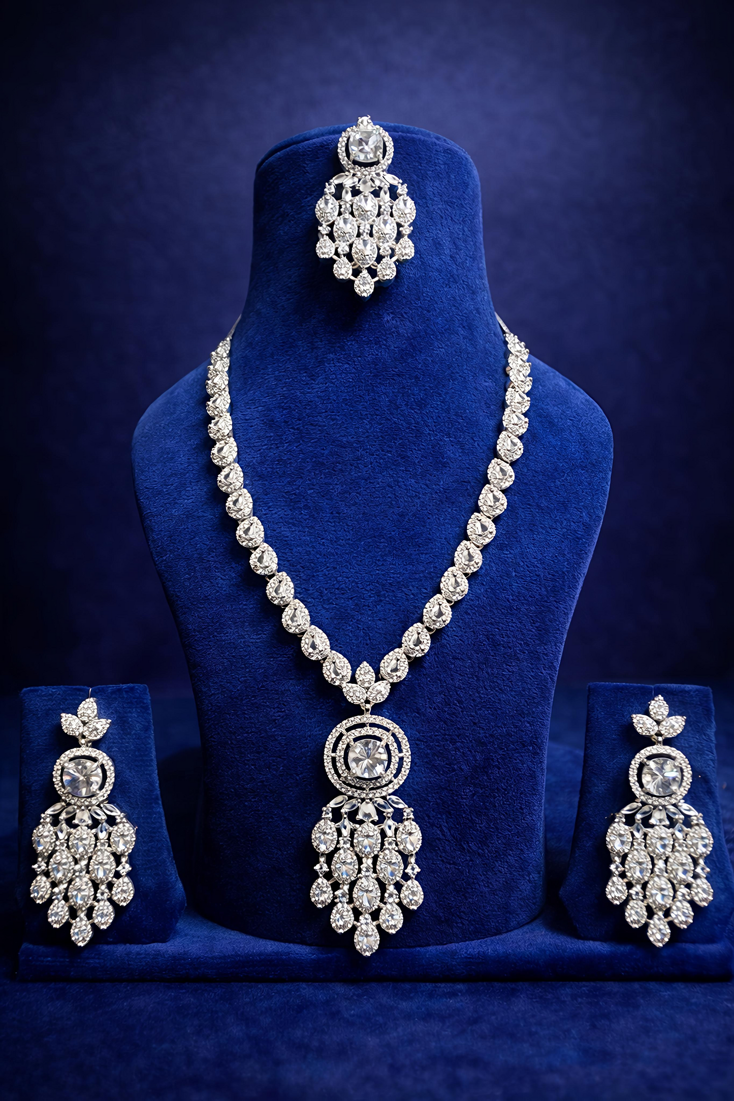 Luxury American Diamond Necklace Set (MAN01)