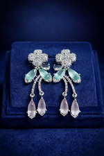 Pastel Floral American Diamond Necklace Set (MAN07)