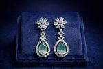 Emerald Green Crystal American Diamond Necklace Set (MAN08)
