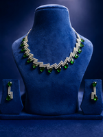Emerald Green American Diamond Necklace Set (MAN16)