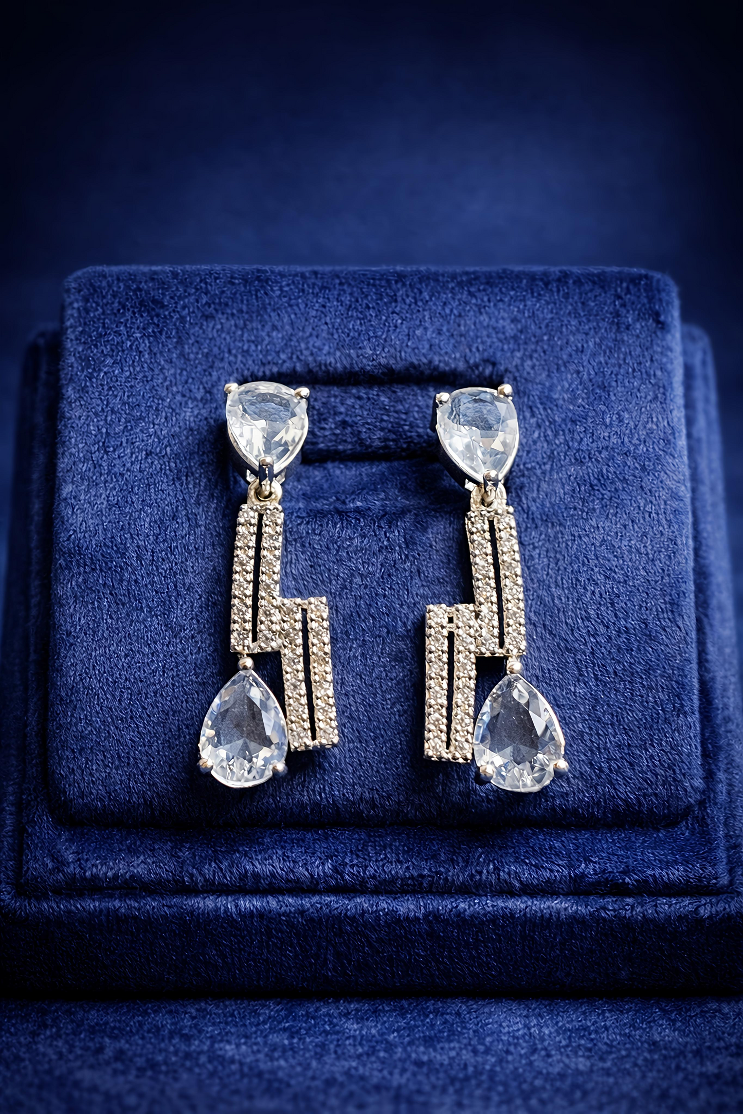 Crystal Drop American Diamond Necklace Set (MAN19)