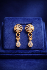 Elegant Gold Plated American Diamond Necklace Set (MAN11)