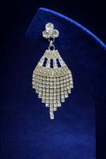 Elegant Crystal Fringe Chandbali Earrings (EAR2)