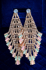 Elegant Crystal Tassel Drop Earrings for Women (EAR1)