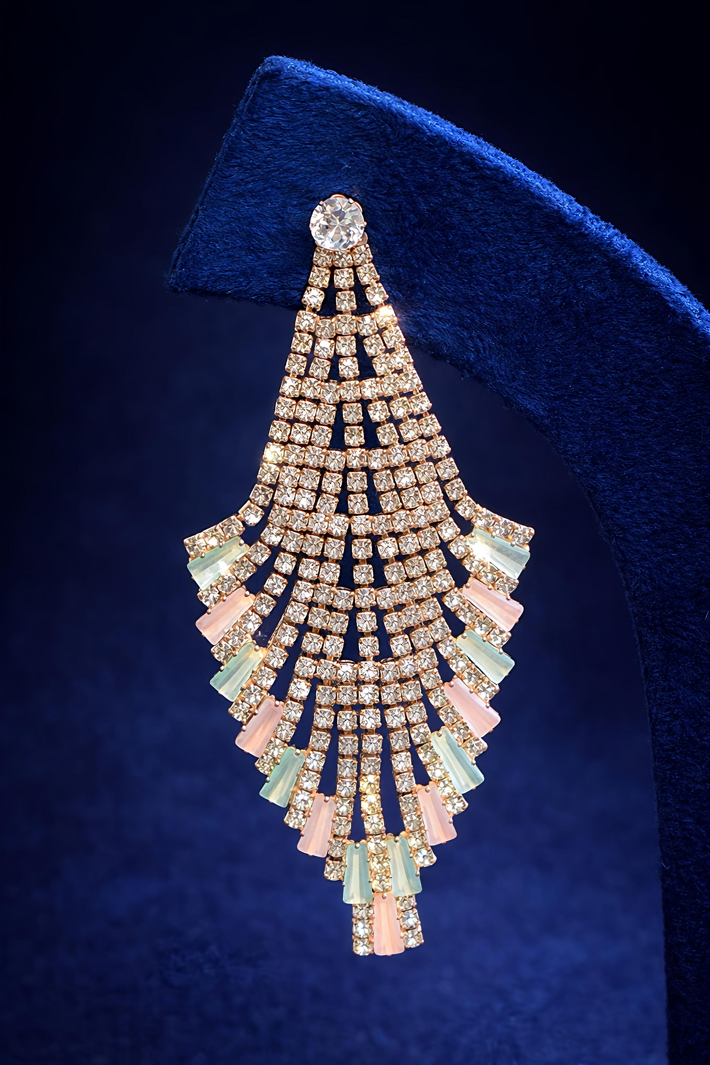 Elegant Crystal Tassel Drop Earrings for Women (EAR1)