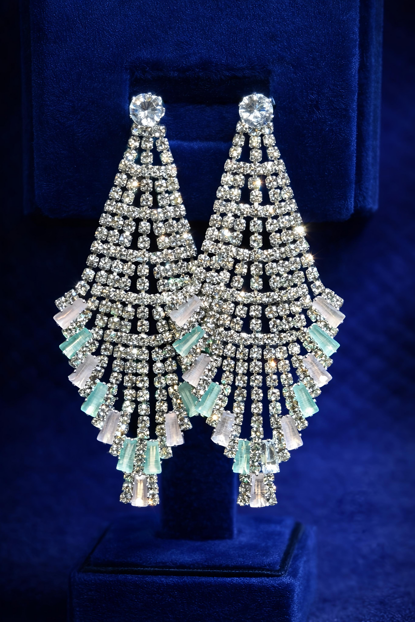 Luxury Crystal Fan Drop Earrings for Women (EAR7)
