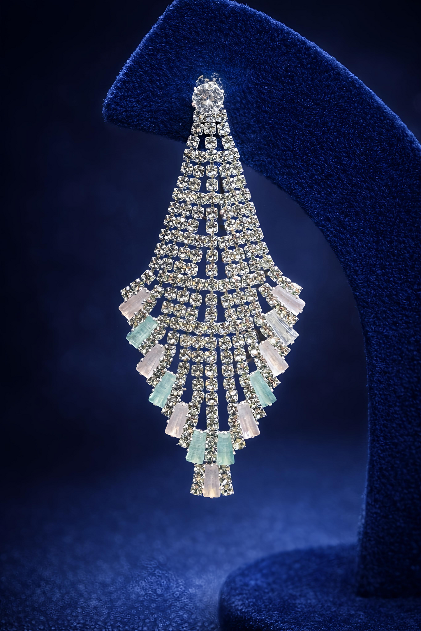 Luxury Crystal Fan Drop Earrings for Women (EAR7)