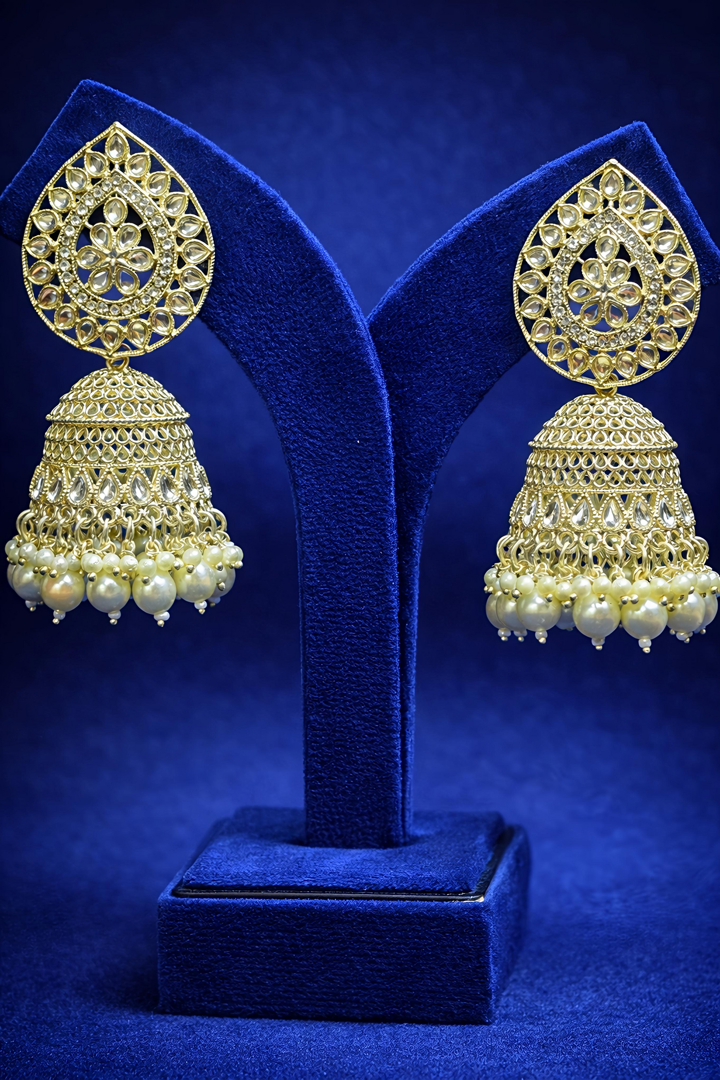 Traditional Gold Plated Pearl Jhumka Earrings (EAR5)