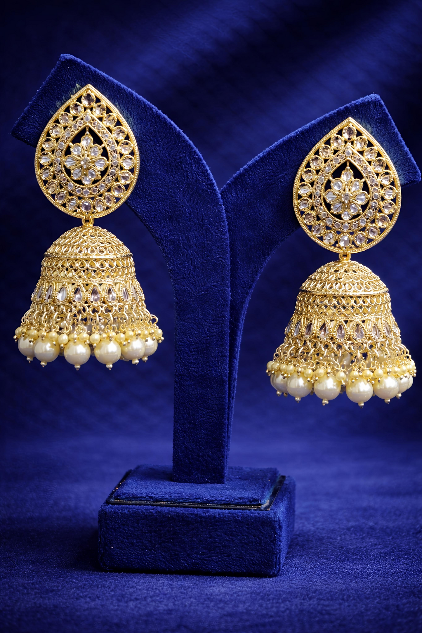Traditional Gold Plated Pearl Jhumka Earrings (EAR5)