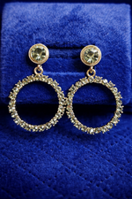 Elegant Crystal Hoop Drop Earrings (EAR10)