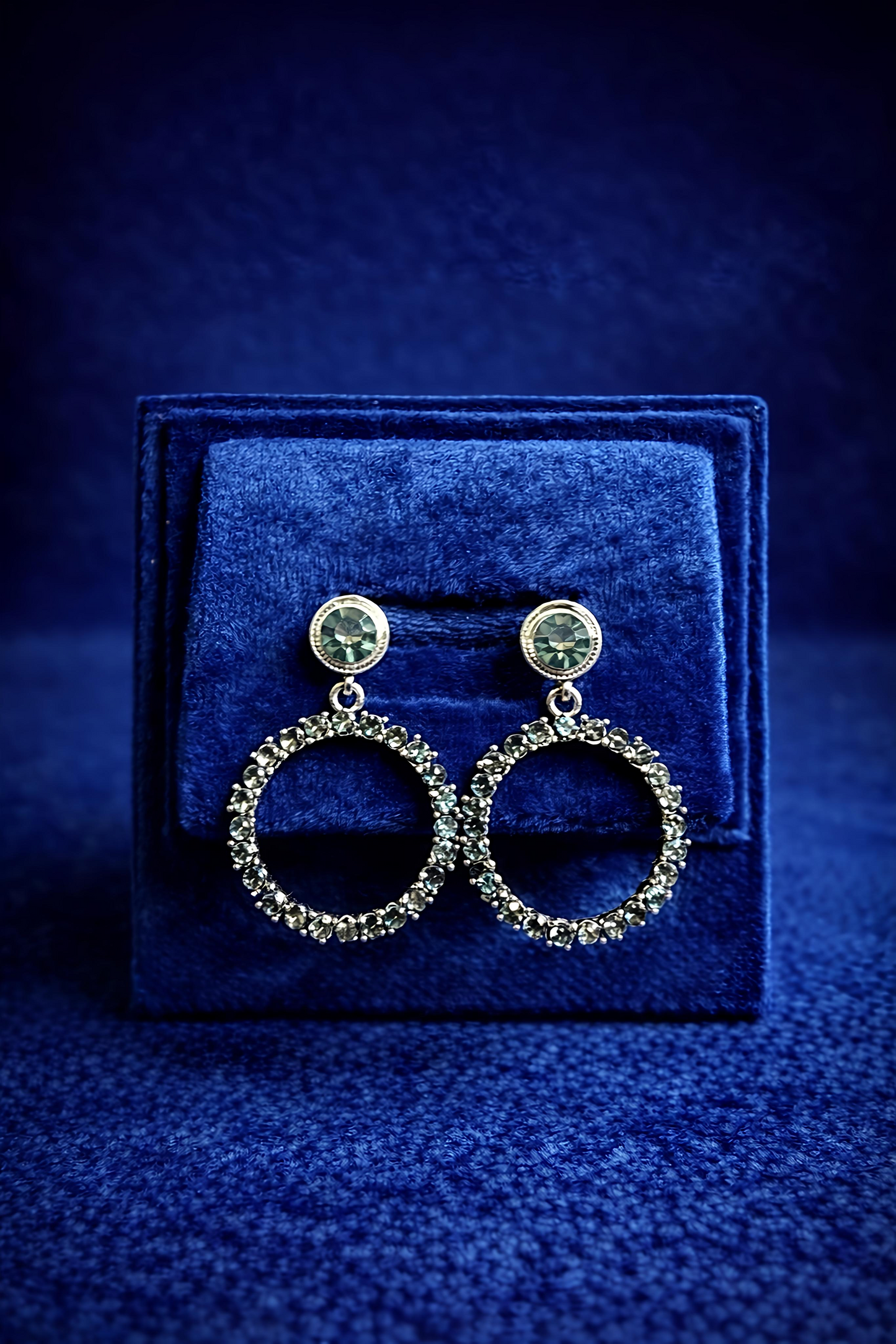 Elegant Crystal Hoop Drop Earrings (EAR10)