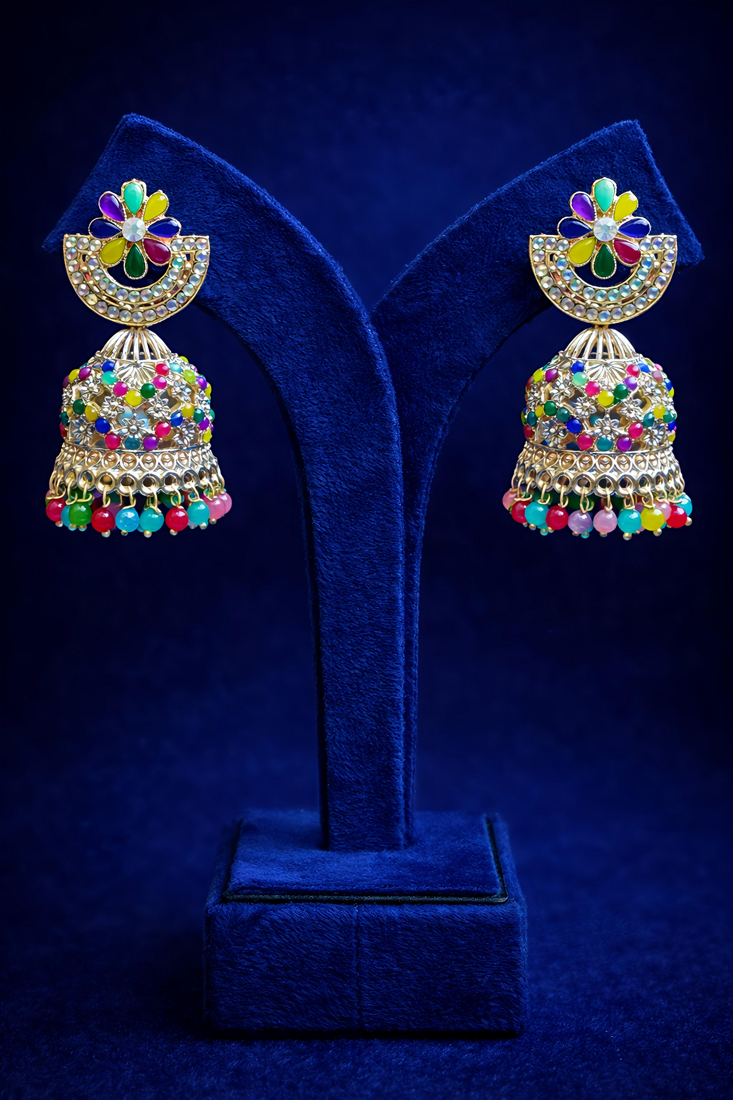Traditional Multicolor Jhumka Earrings (EAR11)