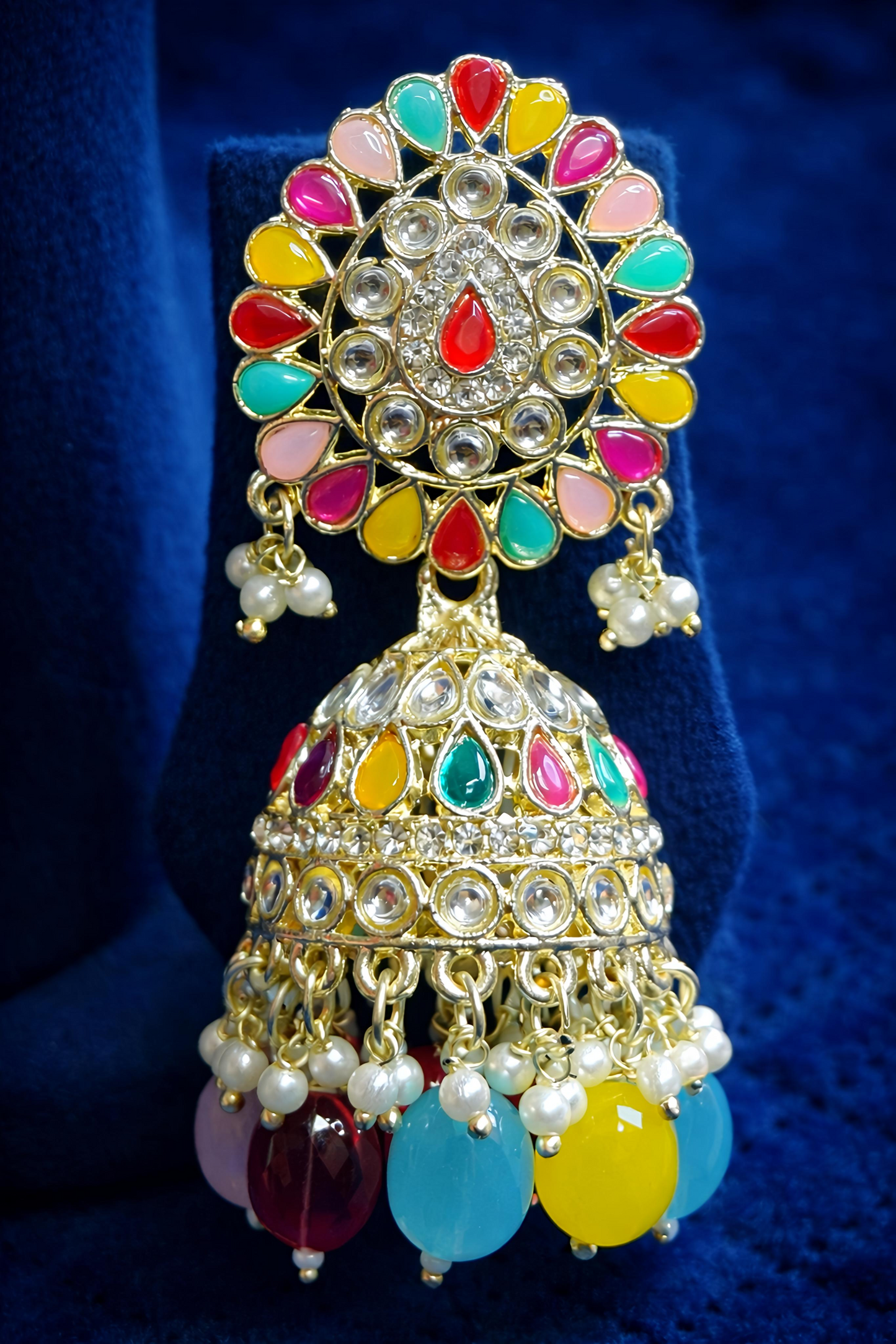 Multicolor Kundan Pendant Set for Women (EAR18)