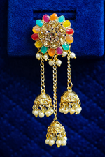 Multicolor Gold Plated Jhumki Earrings (EAR20)