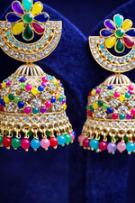 Traditional Multicolor Jhumka Earrings (EAR11)