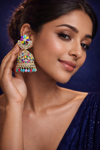 Traditional Multicolor Jhumka Earrings (EAR11)