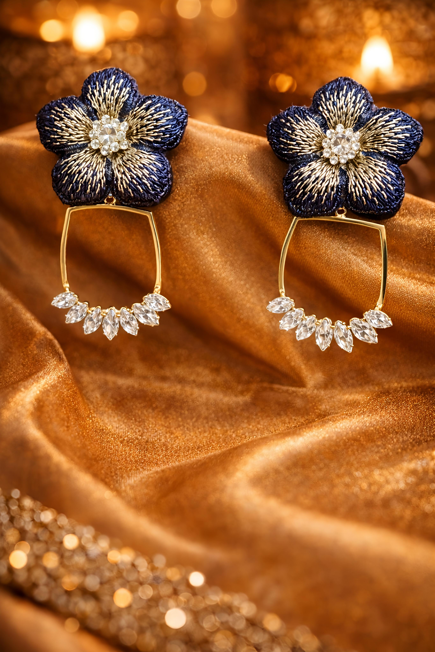 Elegant Floral Drop Earrings for Women (EAR12)