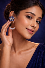 Elegant Floral Drop Earrings for Women (EAR12)