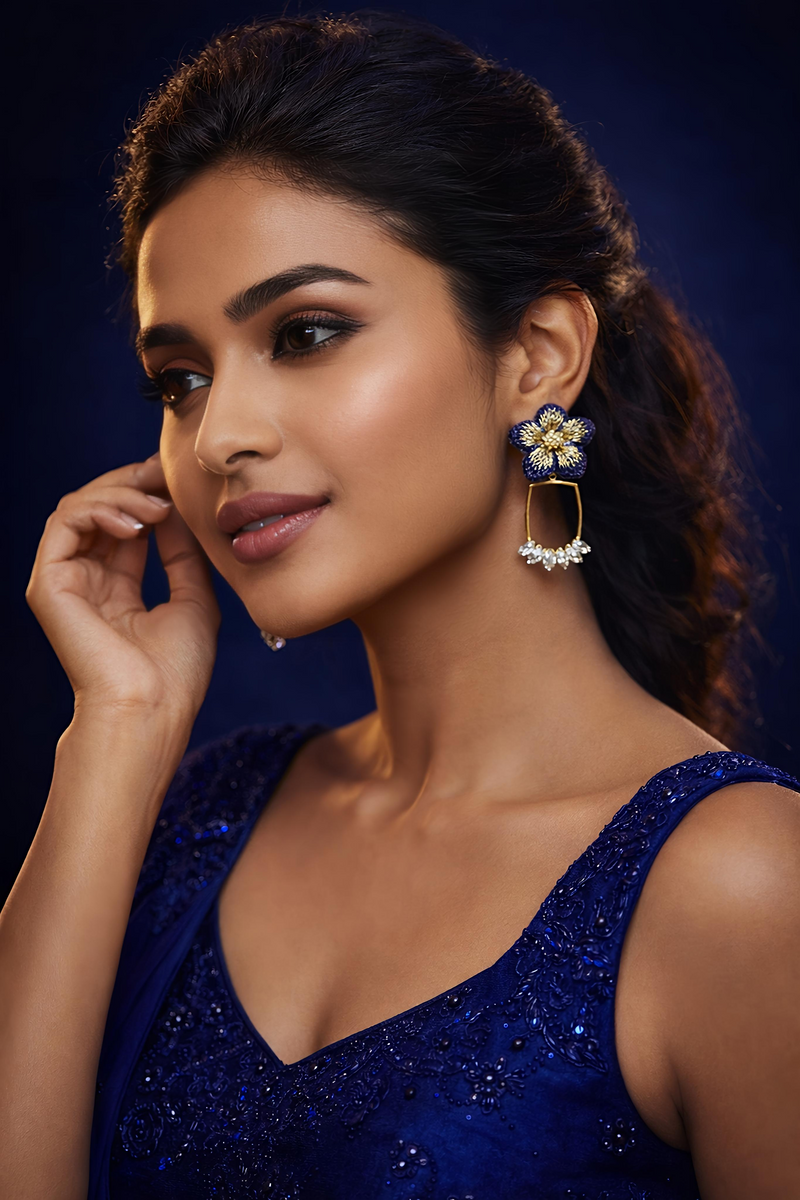 Elegant Floral Drop Earrings for Women (EAR12)