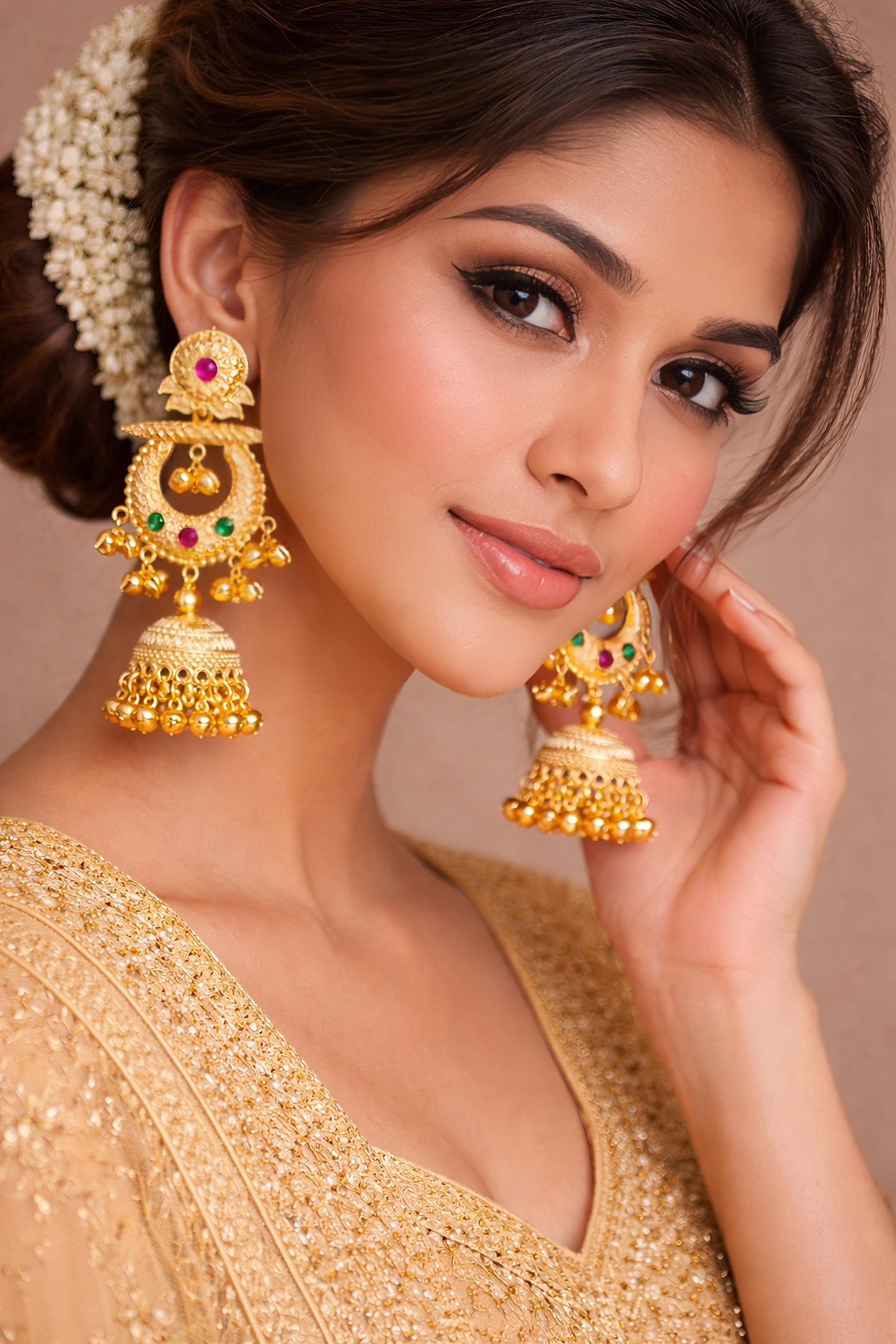 Traditional Gold Plated Jhumka Earrings (EAR19)