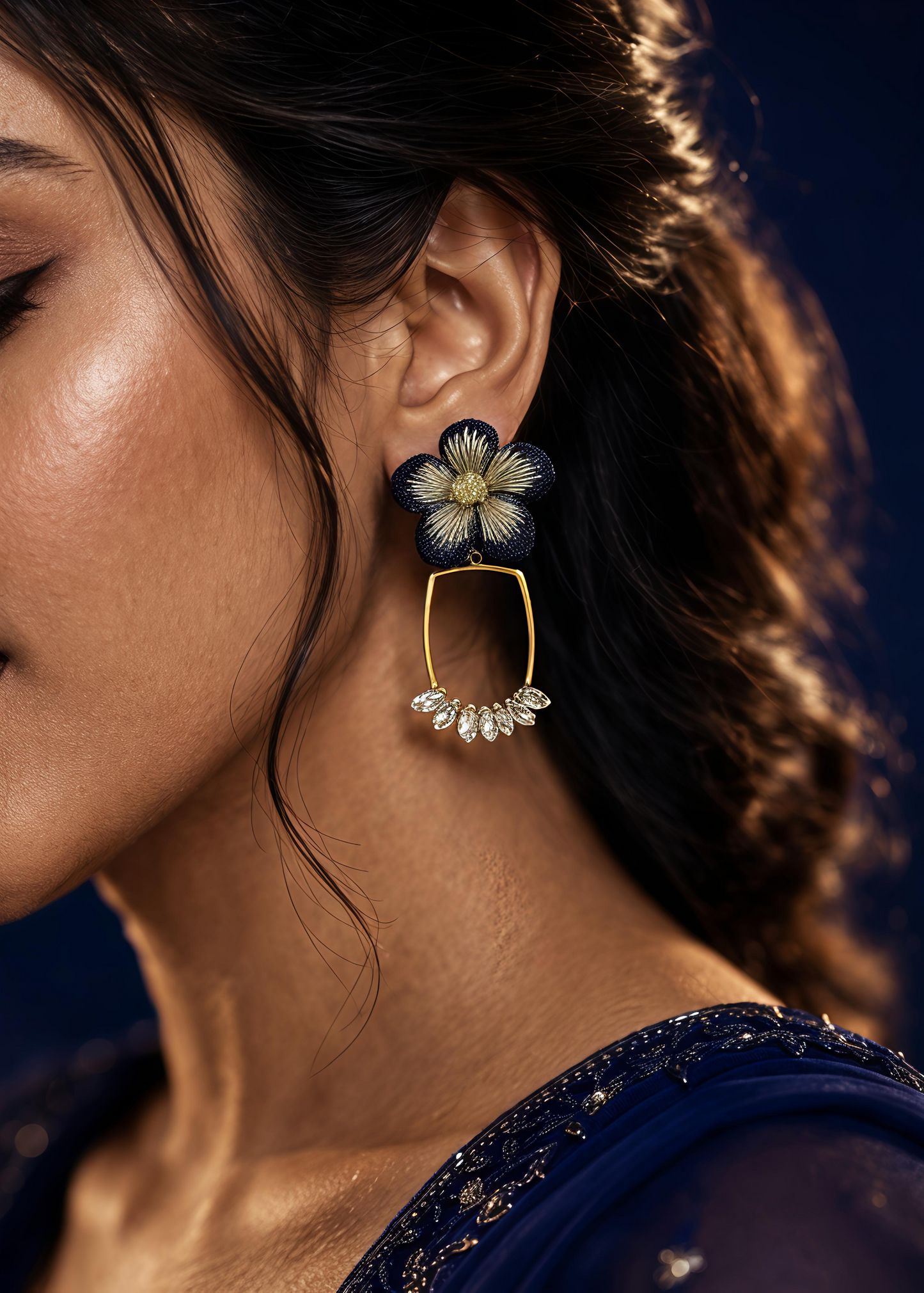 Elegant Floral Drop Earrings for Women (EAR12)