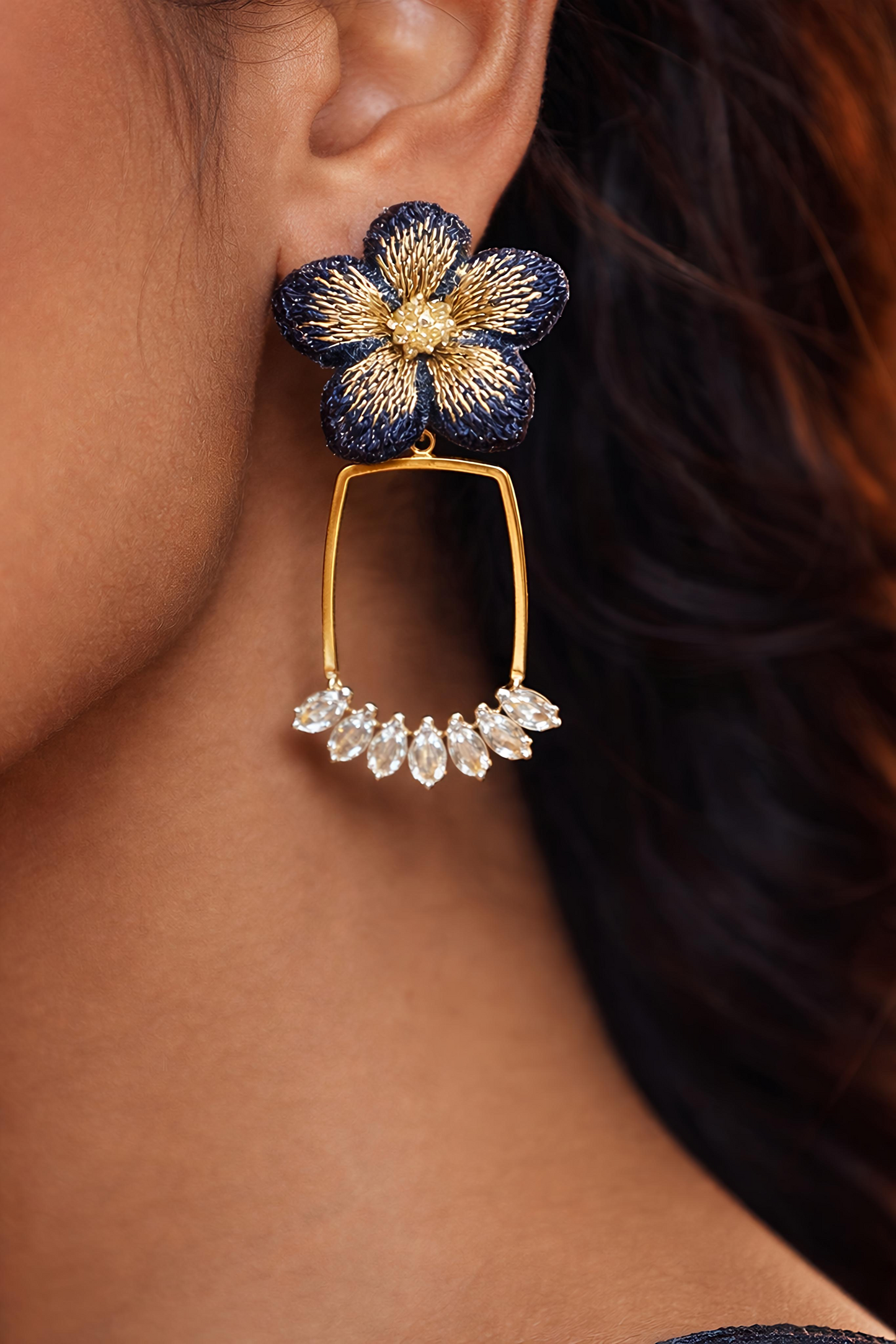 Elegant Floral Drop Earrings for Women (EAR12)