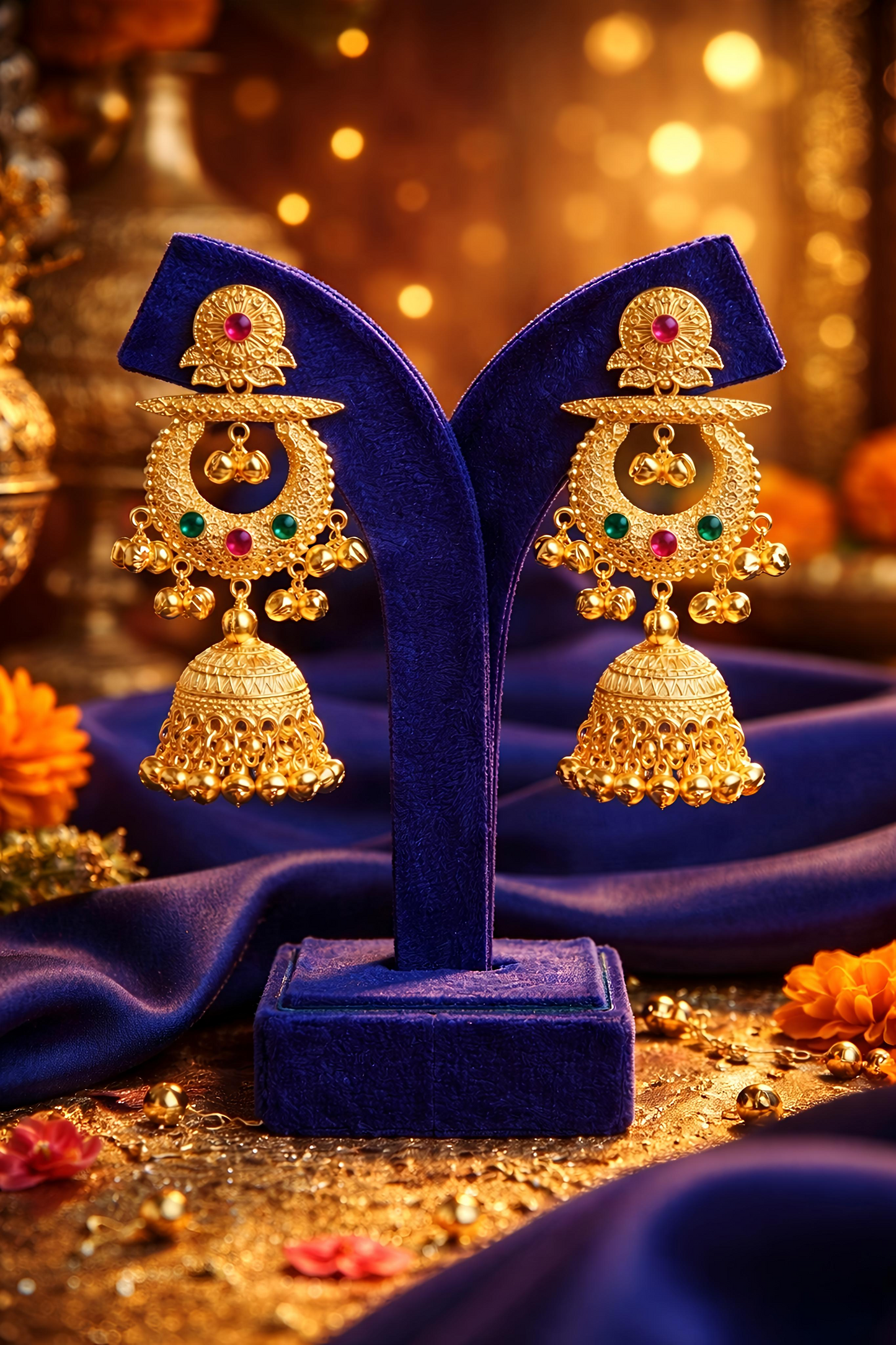 Traditional Gold Plated Jhumka Earrings (EAR19)