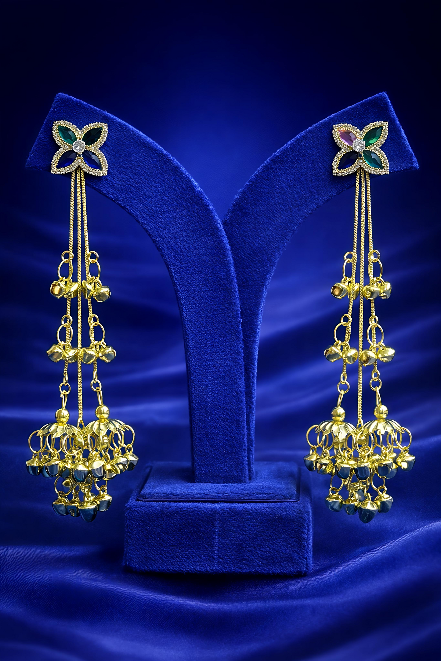 Gold Plated Long Jhumki Earrings for Women (EAR27)