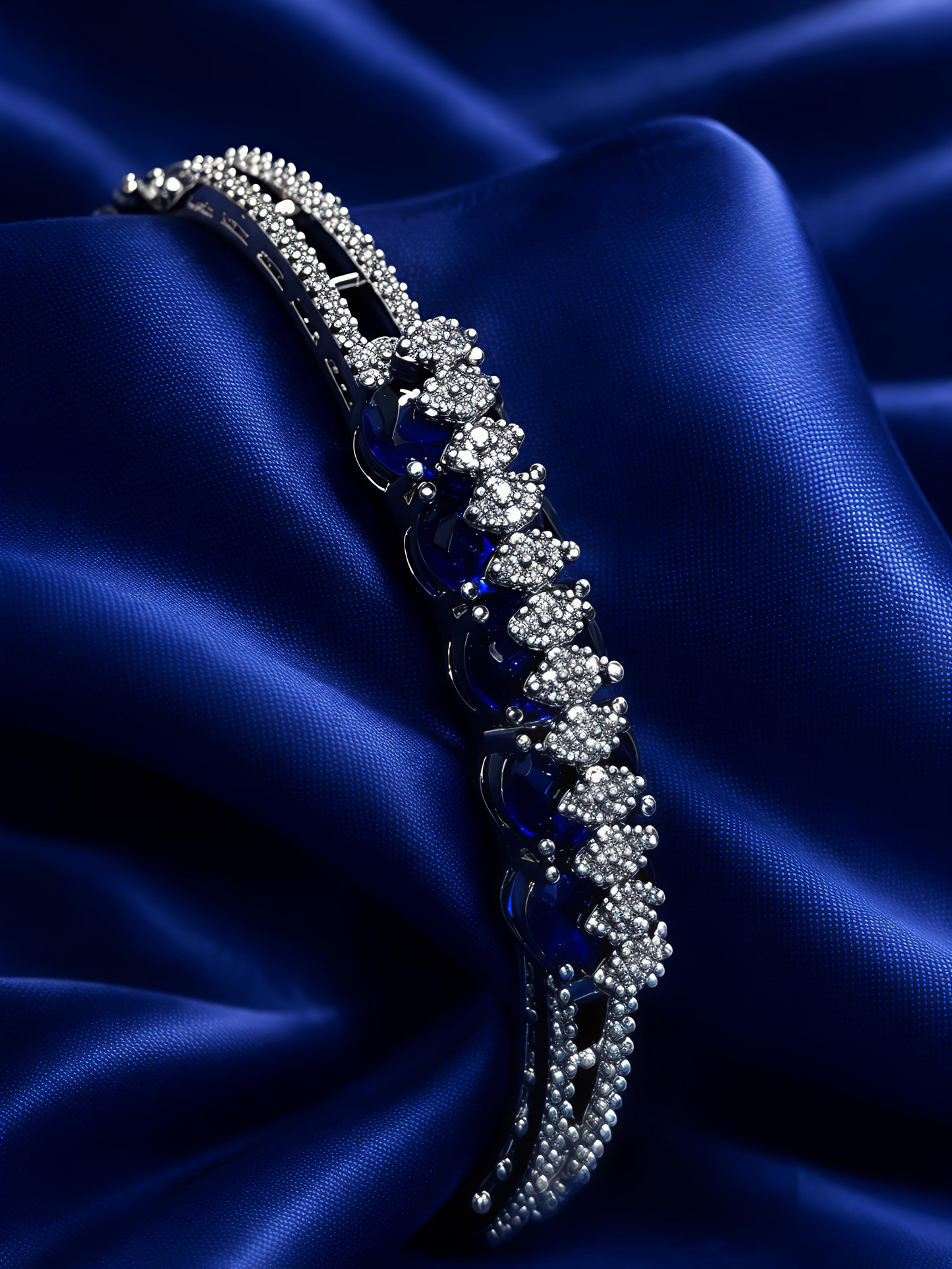 Luxury Royal Blue Stone Tennis Bracelet for Women (BAR11)