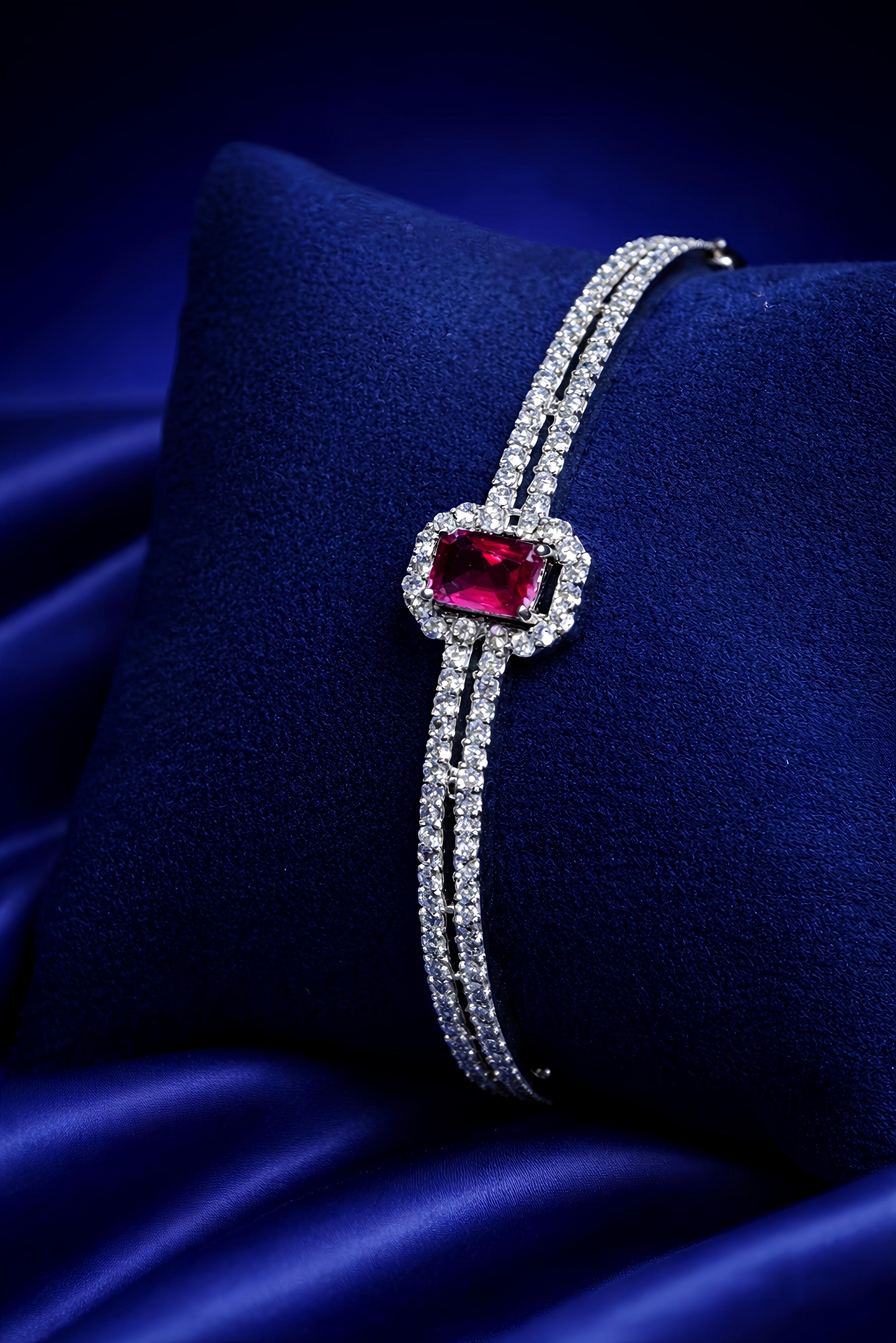 Premium Ruby Crystal Bracelet (BAR3)