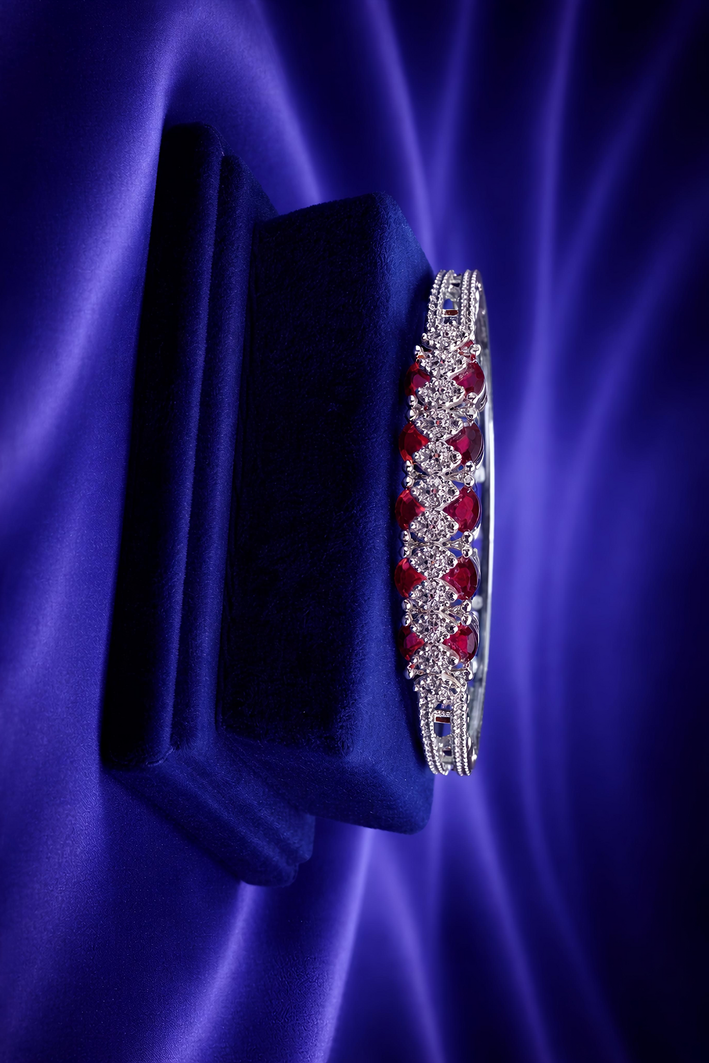 Luxury Ruby Red Crystal Bracelet for Women (BAR6)