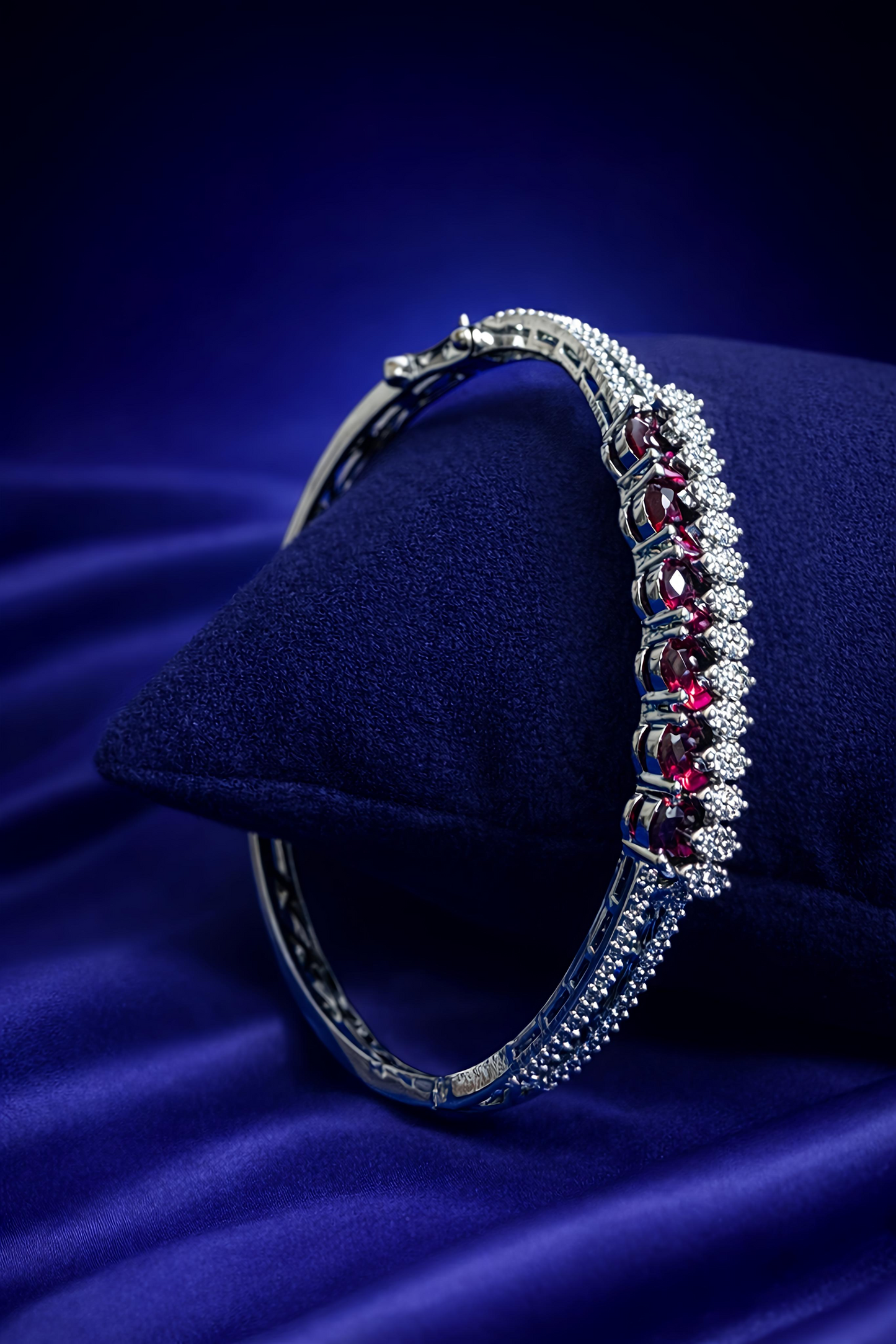 Luxury Ruby Red Crystal Bracelet for Women (BAR6)