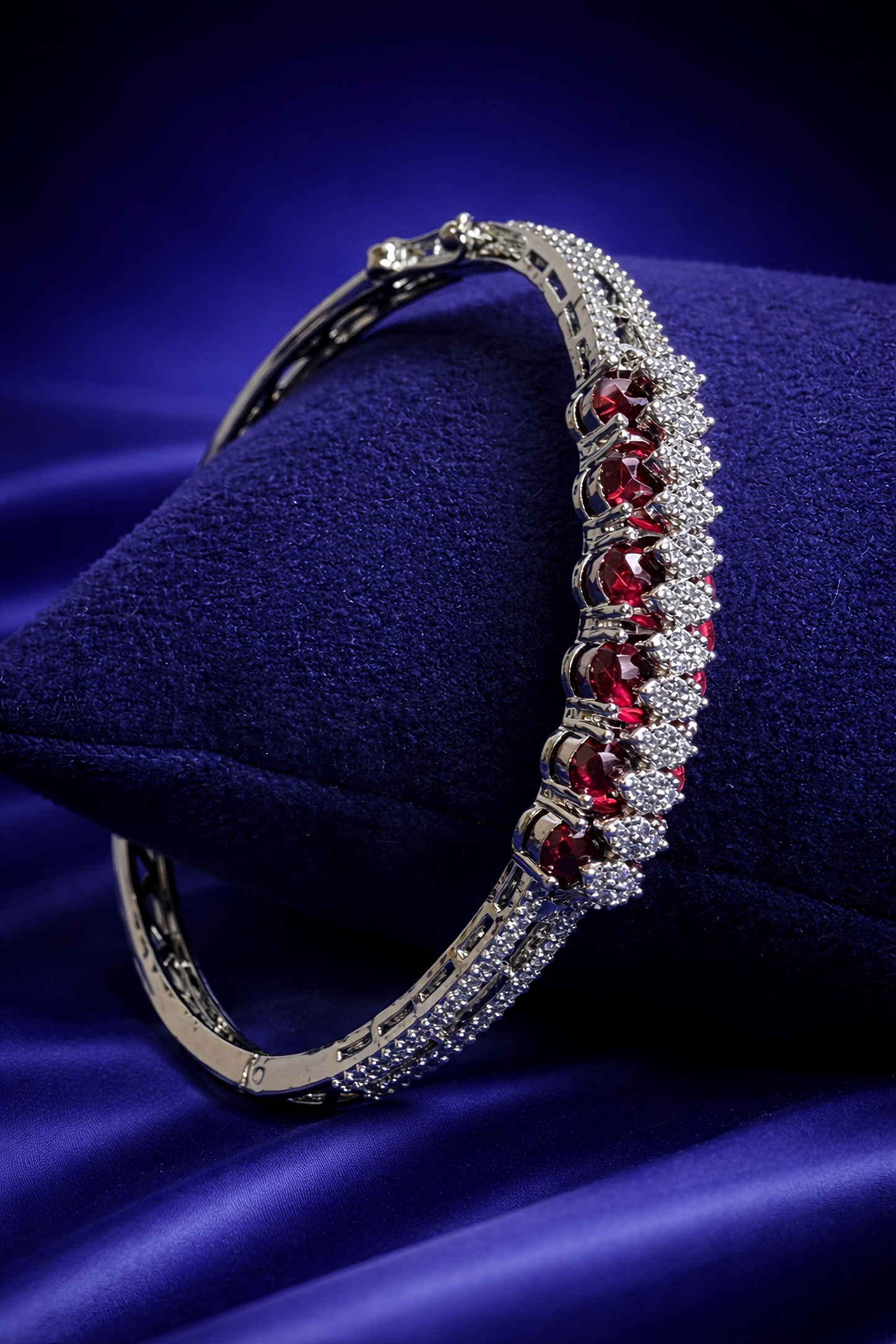 Luxury Ruby Red Crystal Bracelet for Women (BAR6)