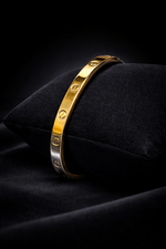 Luxury Gold Screw Bangle Bracelet (BAR1)