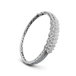 Luxury Diamond-Style Silver Bracelet (BAR2)