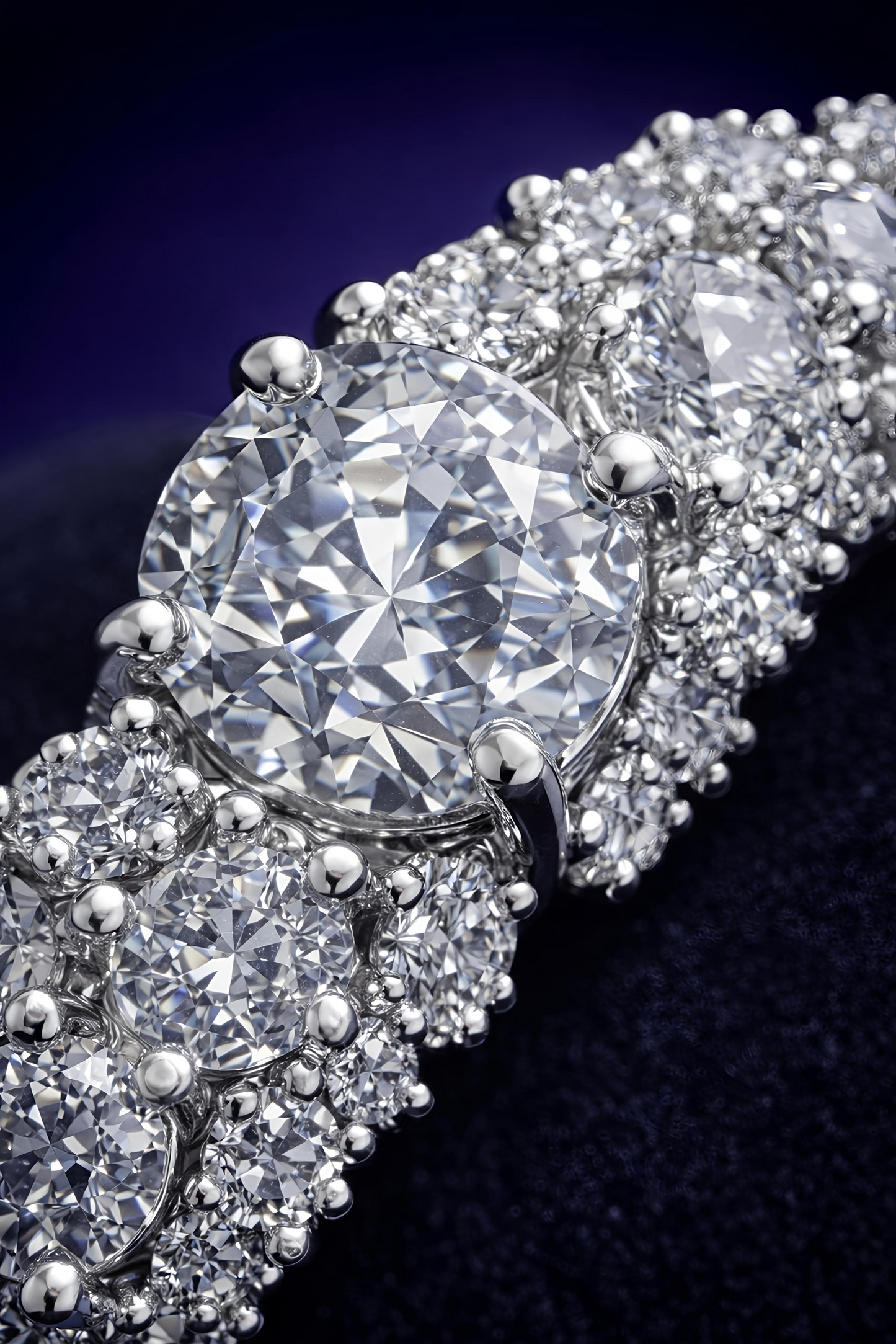 Luxury Diamond-Style Silver Bracelet (BAR2)