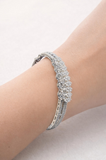 Luxury Diamond-Style Silver Bracelet (BAR2)