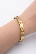 Luxury Gold Screw Bangle Bracelet (BAR1)