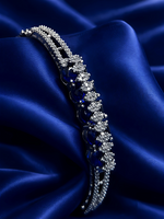 Luxury Royal Blue Stone Tennis Bracelet for Women (BAR11)
